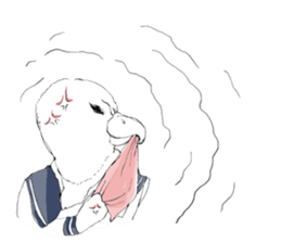 Pure and cute bird girl sticker #1584742