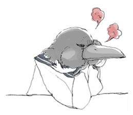 Pure and cute bird girl sticker #1584743