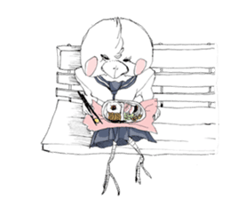 Pure and cute bird girl sticker #1584750