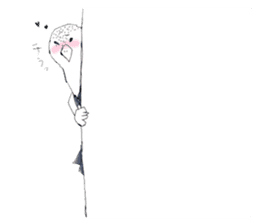 Pure and cute bird girl sticker #1584752