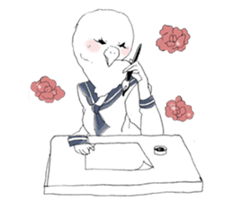 Pure and cute bird girl sticker #1584753