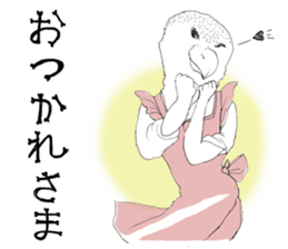 Pure and cute bird girl sticker #1584758