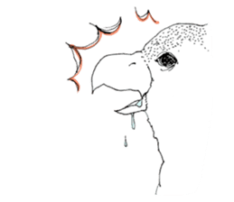 Pure and cute bird girl sticker #1584759