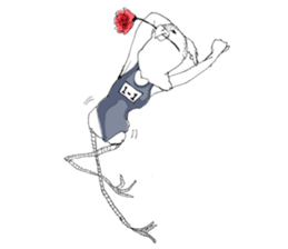 Pure and cute bird girl sticker #1584761