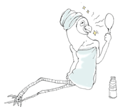 Pure and cute bird girl sticker #1584762