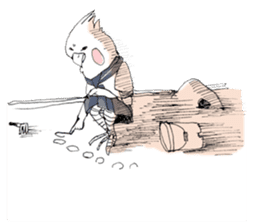 Pure and cute bird girl sticker #1584763