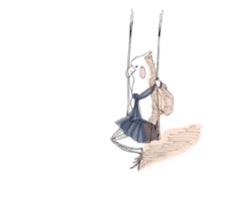 Pure and cute bird girl sticker #1584764