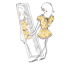 Pure and cute bird girl sticker #1584768