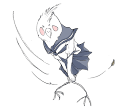 Pure and cute bird girl sticker #1584769