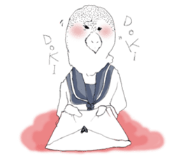 Pure and cute bird girl sticker #1584771