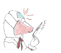 Pure and cute bird girl sticker #1584772