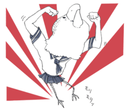 Pure and cute bird girl sticker #1584773