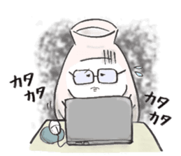 Japanese sake Love!! "Tokkuri-san" sticker #1586412