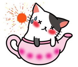 Teapot cat -BUCHI- sticker #1588348