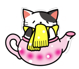 Teapot cat -BUCHI- sticker #1588350