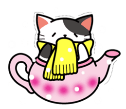 Teapot cat -BUCHI- sticker #1588350