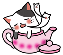Teapot cat -BUCHI- sticker #1588356