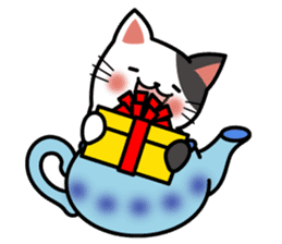 Teapot cat -BUCHI- sticker #1588359