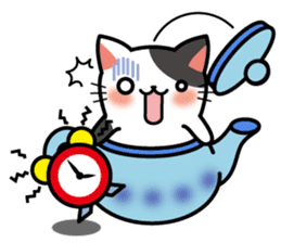 Teapot cat -BUCHI- sticker #1588363