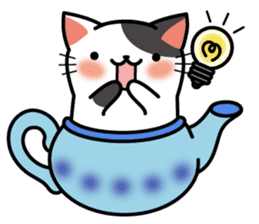 Teapot cat -BUCHI- sticker #1588364