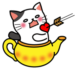 Teapot cat -BUCHI- sticker #1588368