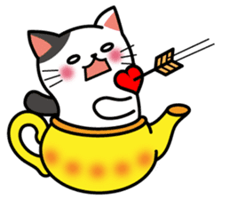 Teapot cat -BUCHI- sticker #1588368