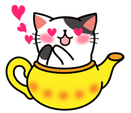 Teapot cat -BUCHI- sticker #1588370