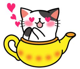 Teapot cat -BUCHI- sticker #1588370