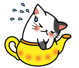 Teapot cat -BUCHI- sticker #1588371