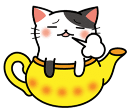 Teapot cat -BUCHI- sticker #1588372
