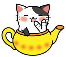 Teapot cat -BUCHI- sticker #1588373
