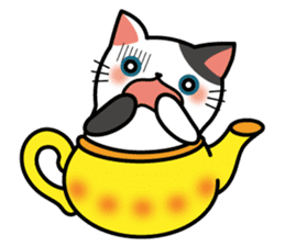 Teapot cat -BUCHI- sticker #1588374