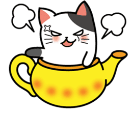 Teapot cat -BUCHI- sticker #1588375