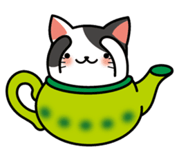 Teapot cat -BUCHI- sticker #1588378