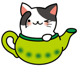 Teapot cat -BUCHI- sticker #1588383