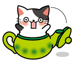 Teapot cat -BUCHI- sticker #1588385