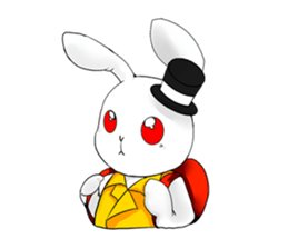White Rabbit of the Music Land. sticker #1589519
