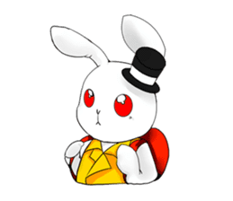 White Rabbit of the Music Land. sticker #1589519