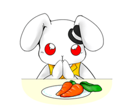 White Rabbit of the Music Land. sticker #1589521