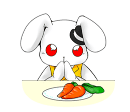 White Rabbit of the Music Land. sticker #1589521