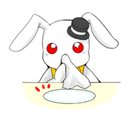 White Rabbit of the Music Land. sticker #1589522