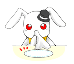 White Rabbit of the Music Land. sticker #1589522
