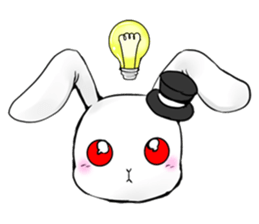 White Rabbit of the Music Land. sticker #1589533