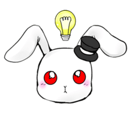 White Rabbit of the Music Land. sticker #1589533