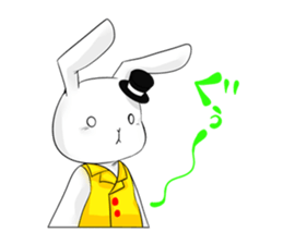 White Rabbit of the Music Land. sticker #1589535