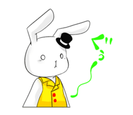 White Rabbit of the Music Land. sticker #1589535