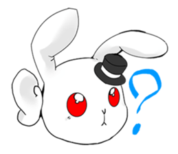 White Rabbit of the Music Land. sticker #1589538