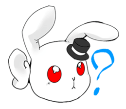 White Rabbit of the Music Land. sticker #1589538