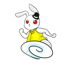 White Rabbit of the Music Land. sticker #1589544