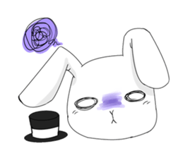 White Rabbit of the Music Land. sticker #1589546